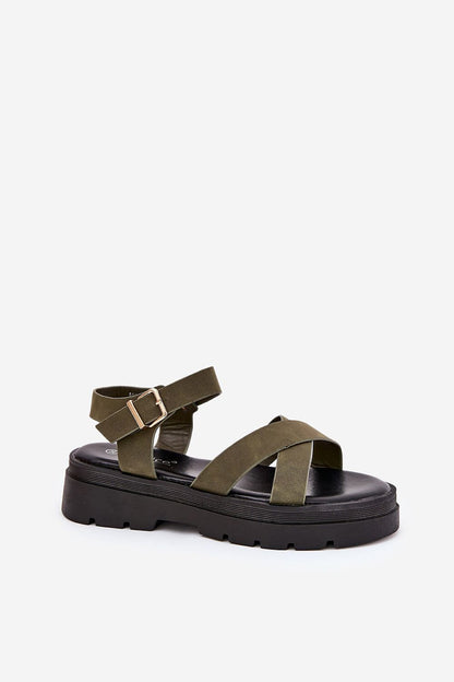  Sandały Model Gevinniser 100-443 Dark Green - Step in style 