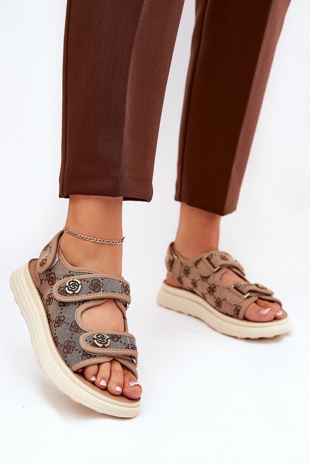  Sandały Model Pefese 88-12 Khaki - Step in style 