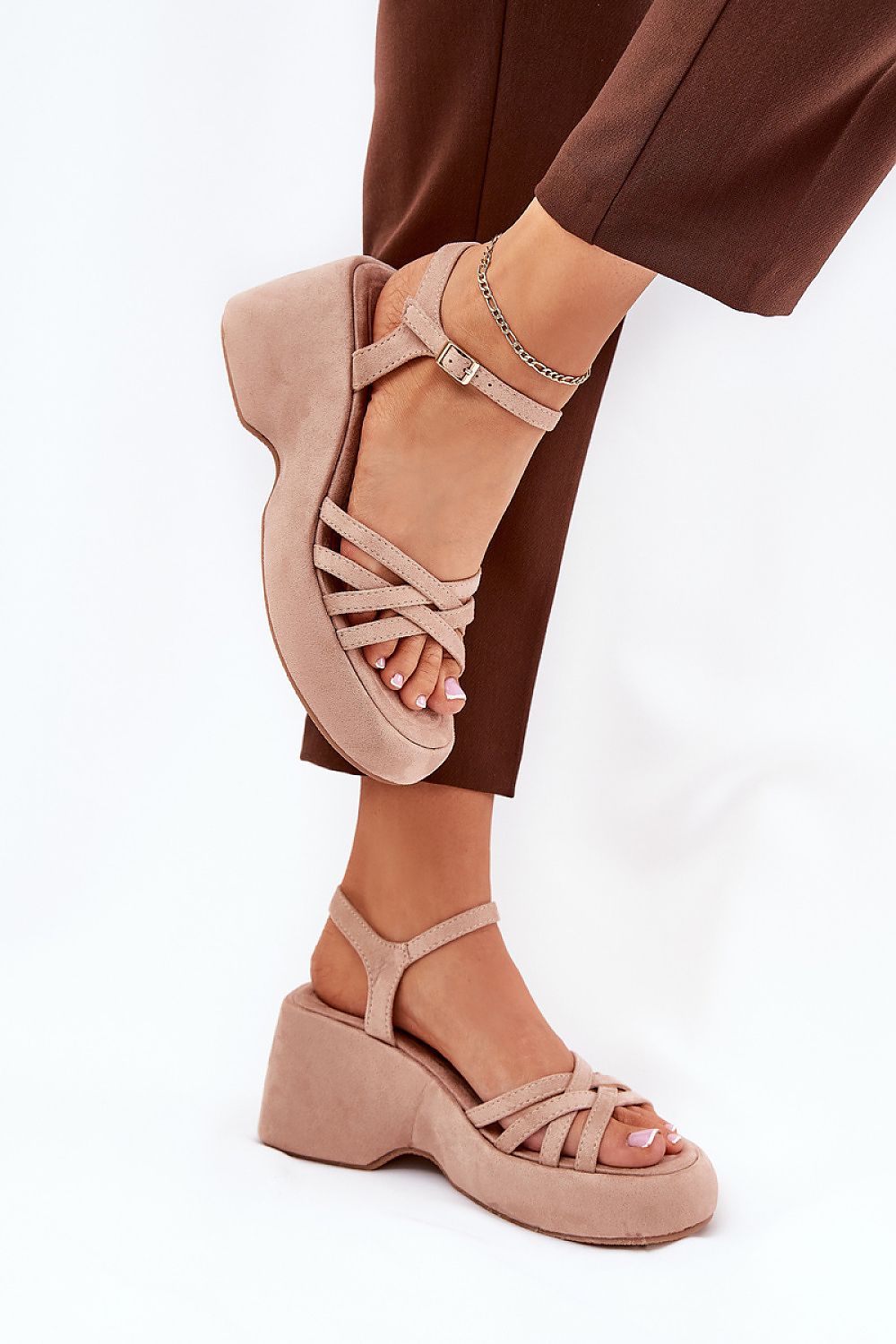  Sandały Model Nendal 1765 Beige - Step in style 