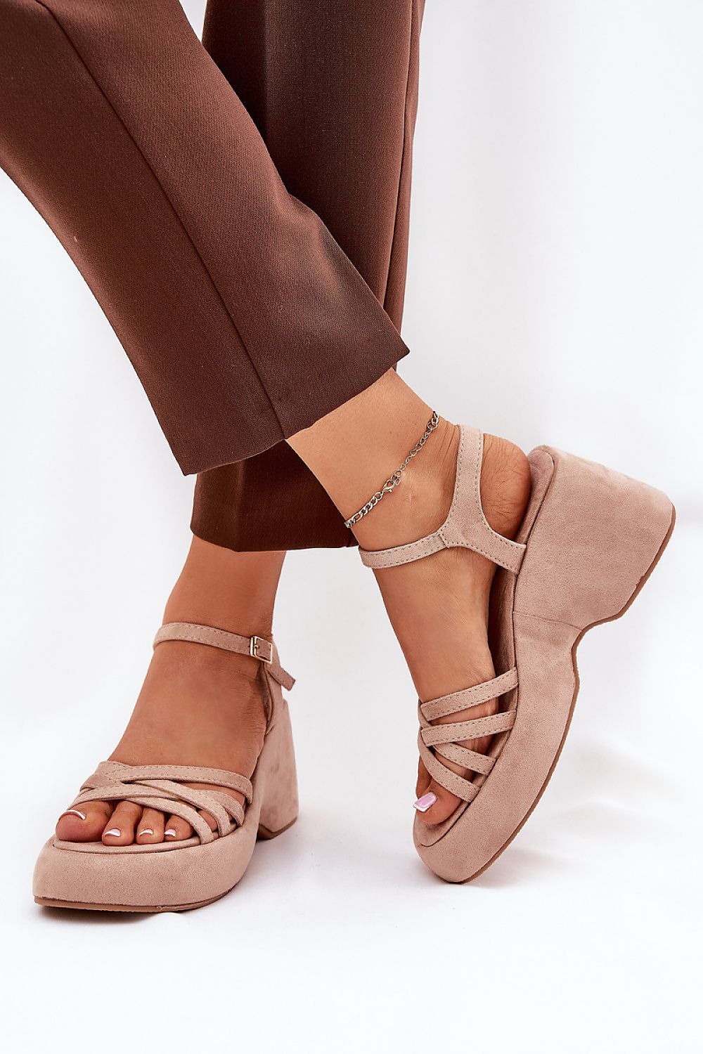  Sandały Model Nendal 1765 Beige - Step in style 