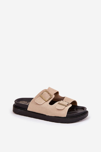  Sandał Klapki Model Simbes M35 Beige - Step in style 