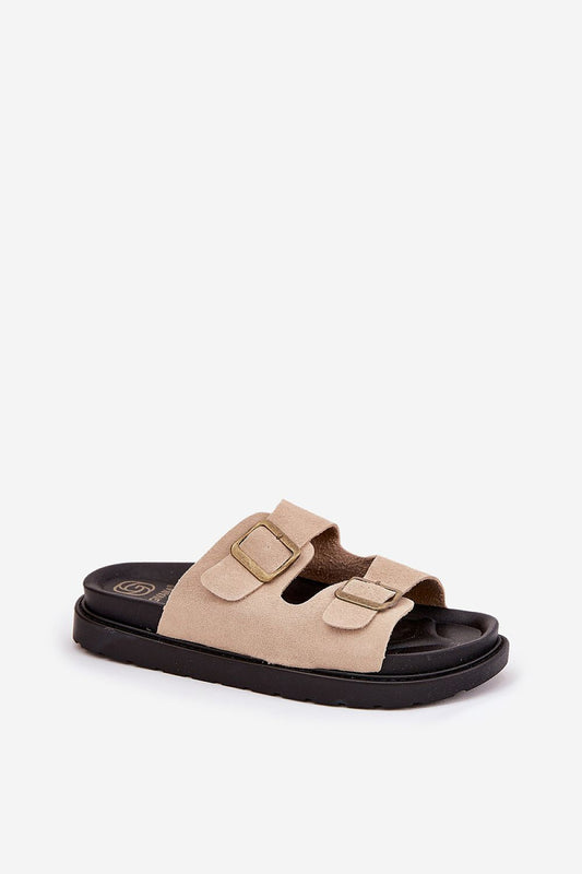  Sandał Klapki Model Simbes M35 Beige - Step in style 
