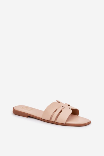  Sandał Klapki Model Ecapus CD314 Beige - Step in style 