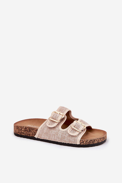  Sandał Klapki Model Osoffe 666-31 Beige - Step in style 