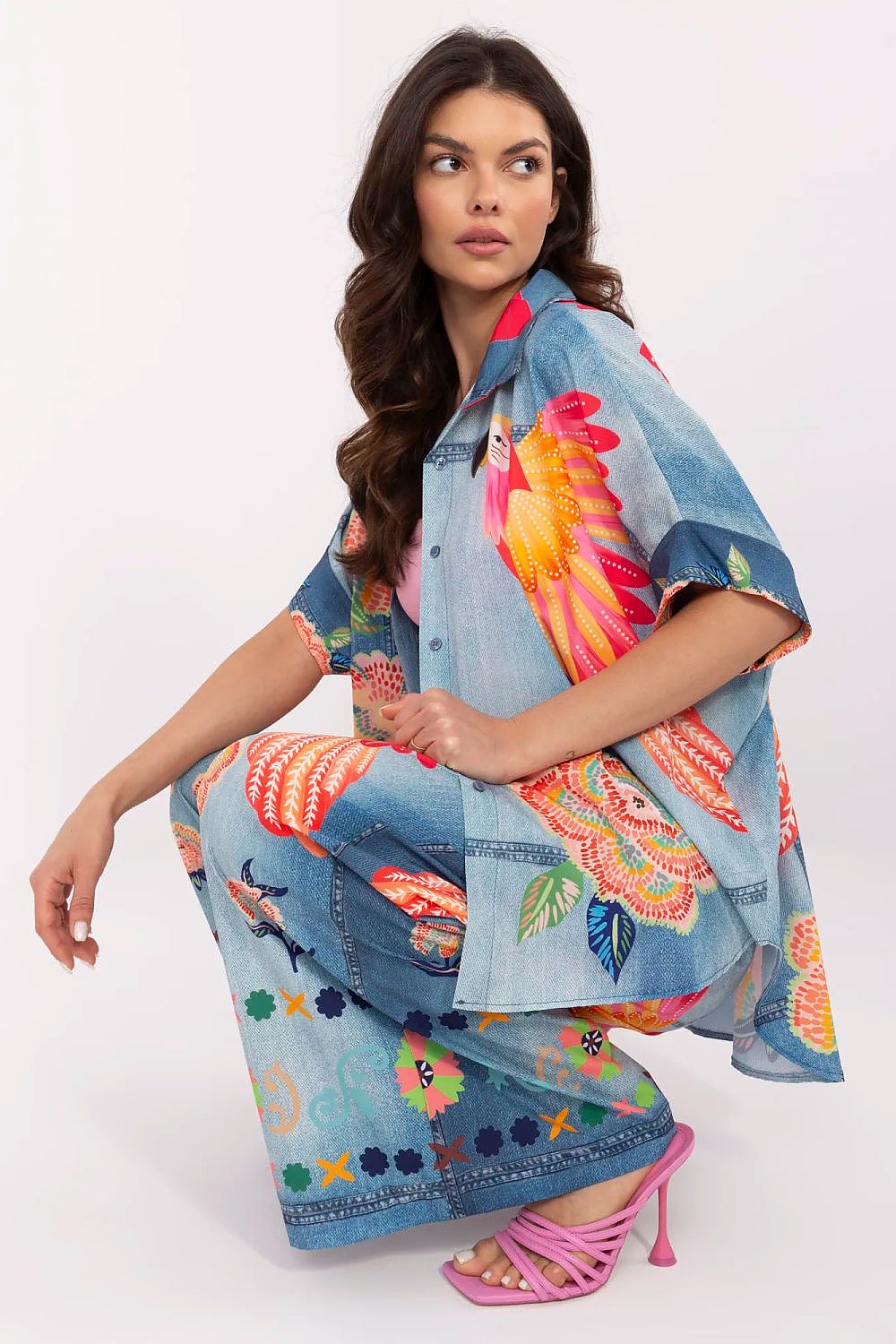   Koszula Damska Model DHJ-KS-19007-6.86 Blue - Italy Moda 