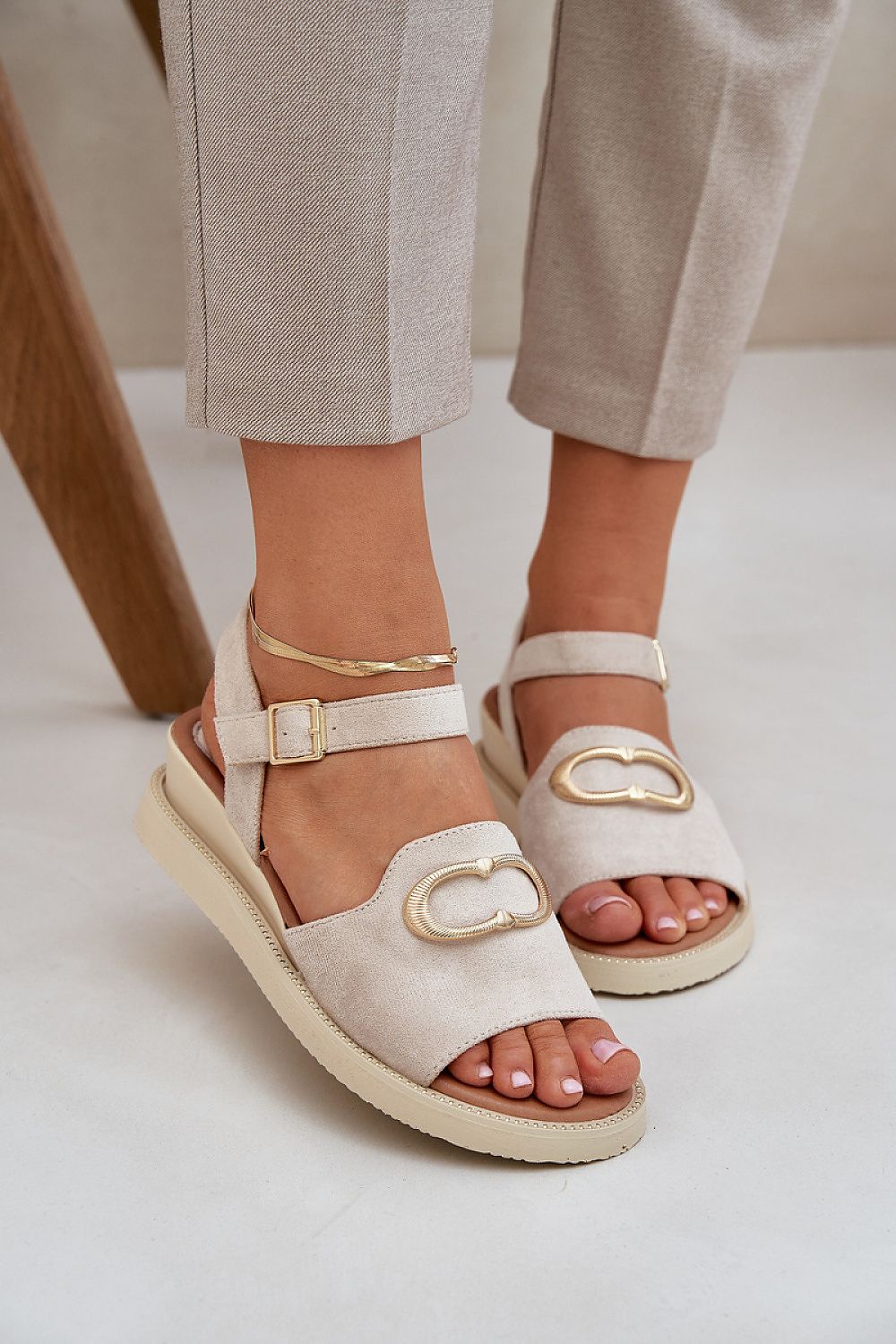  Sandały Model Salianes RMR2267-10 Beige - Step in style 