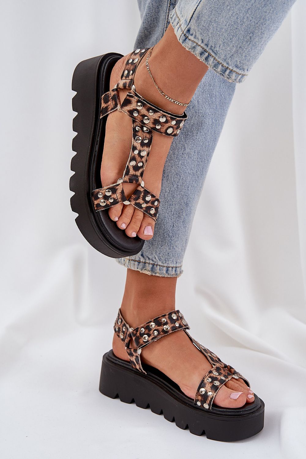  Sandały Model Tatellia Al19 Brown Panterka - Step in style 