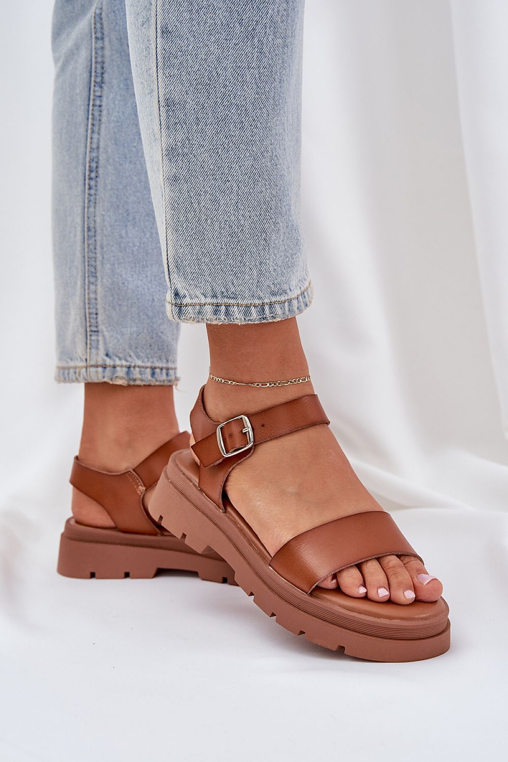  Sandały Model Evaretha Al17 Camel - Step in style 