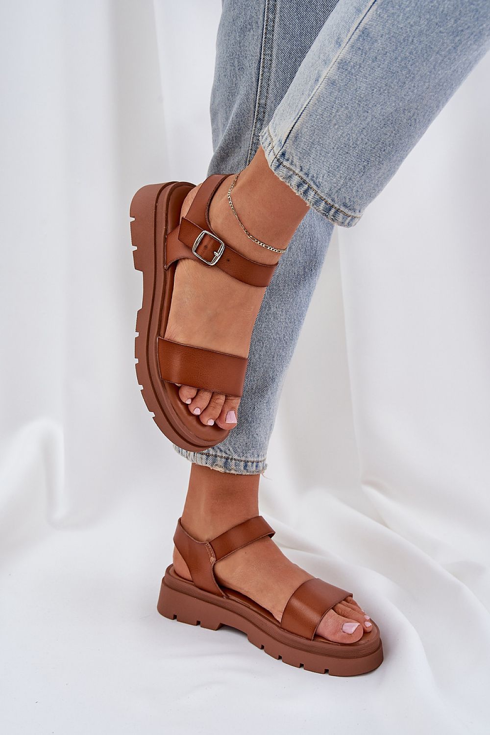  Sandały Model Evaretha Al17 Camel - Step in style 