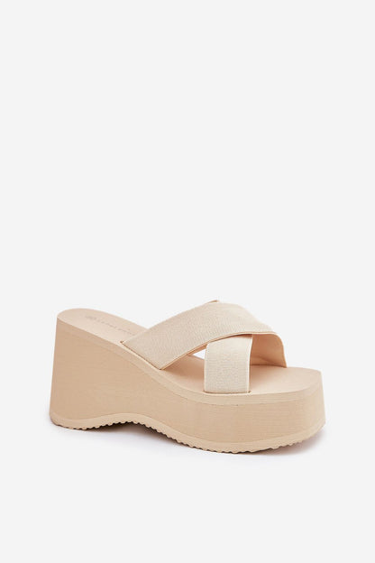  Sandał Klapki Model Sevolee 3773 Beige - Step in style 