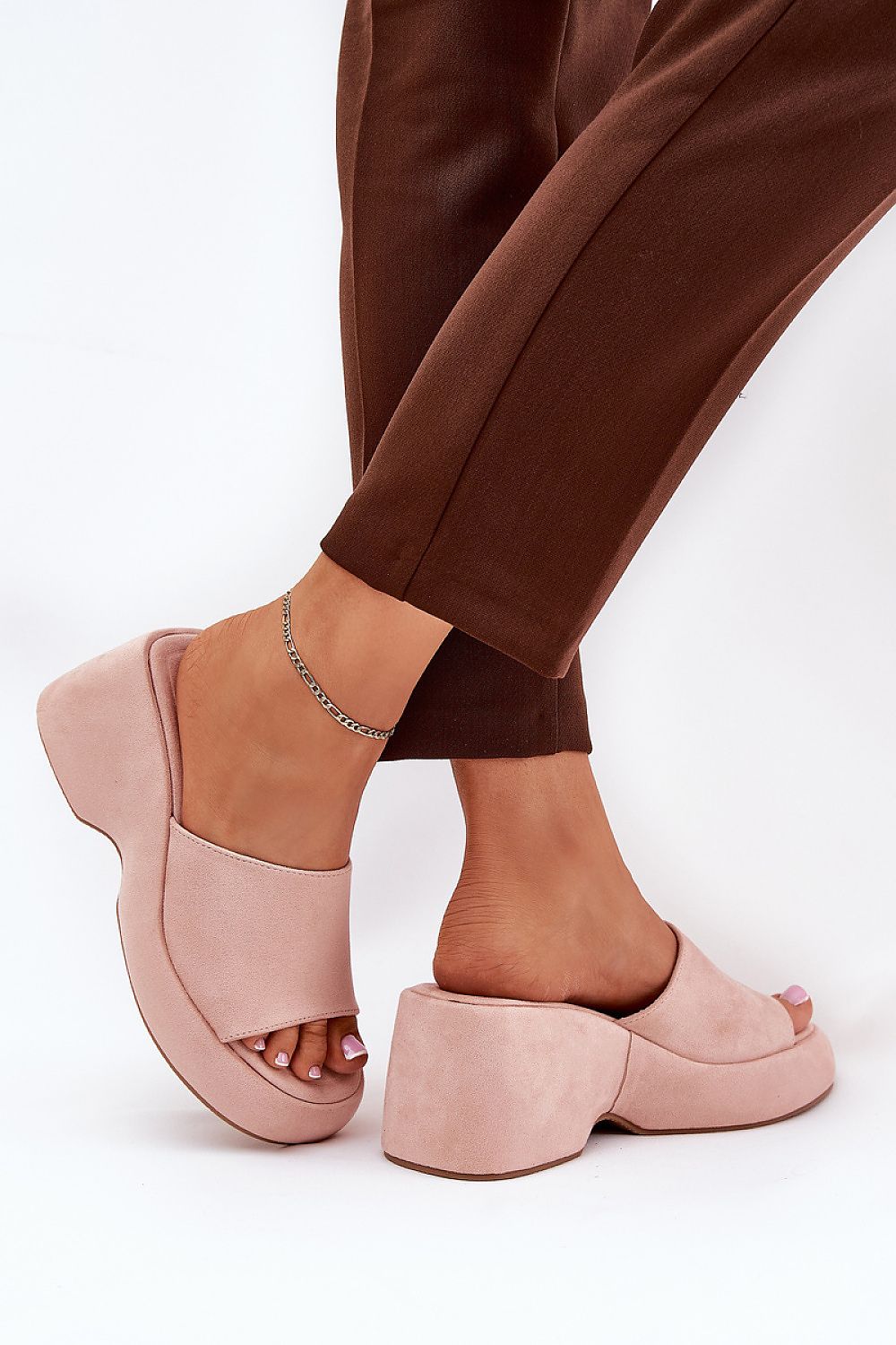  Sandał Klapki Model Afisal 1763 Pink - Step in style 