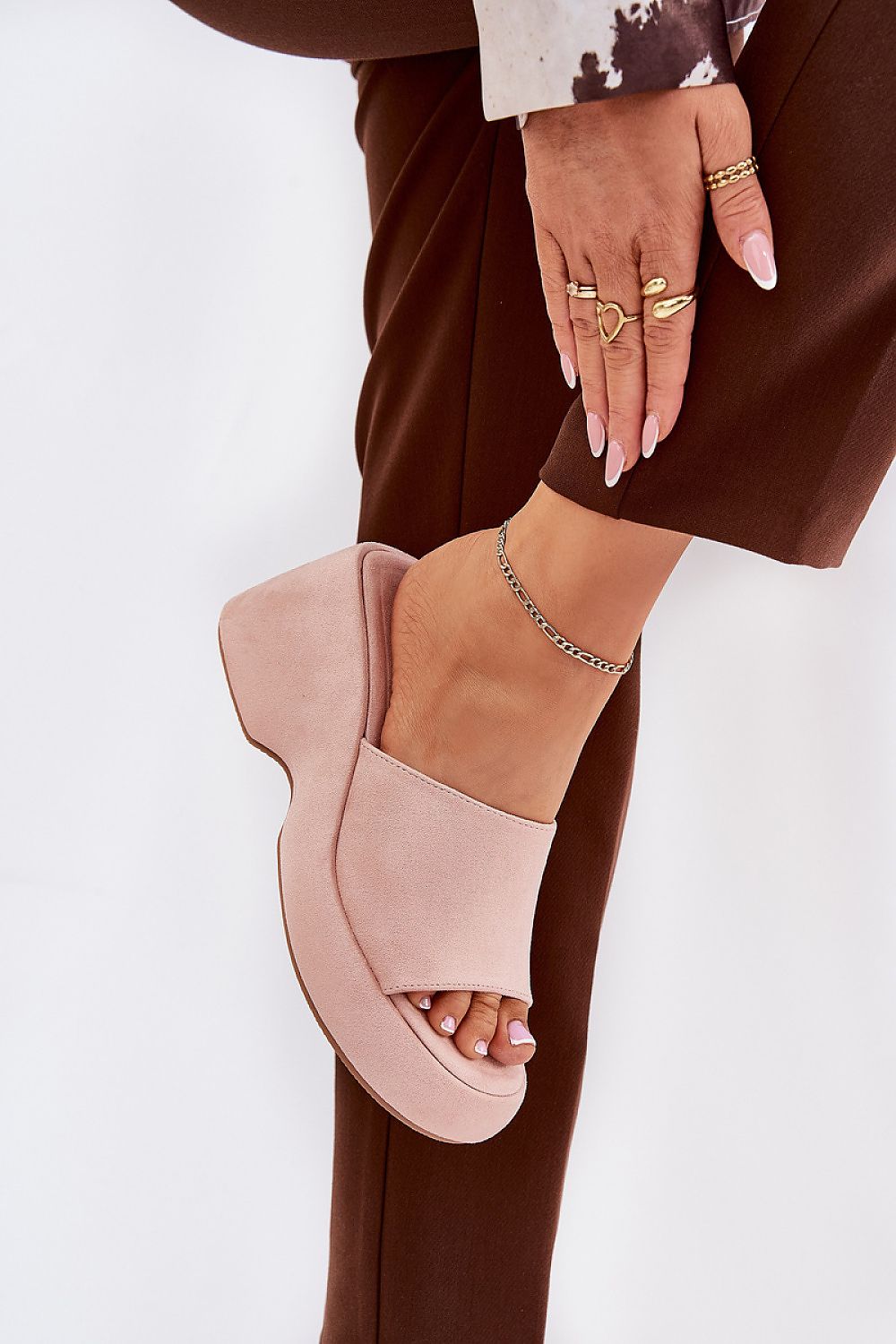  Sandał Klapki Model Afisal 1763 Pink - Step in style 