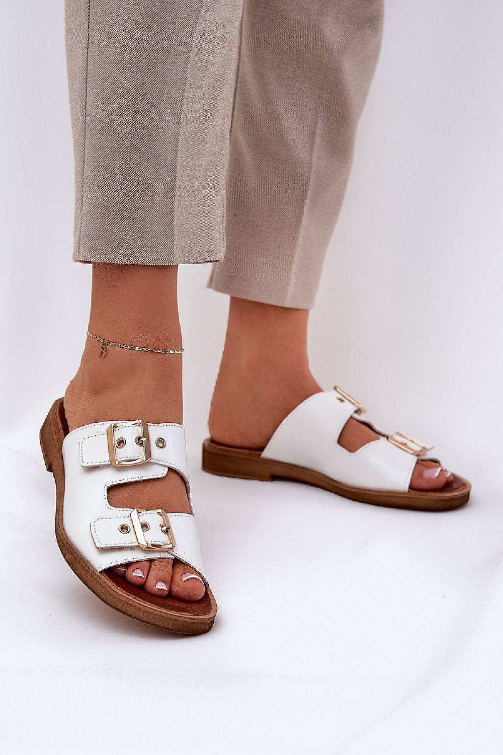  Sandał Klapki Model Zazoo 3020 White - Step in style 