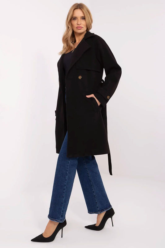   Płaszcz Damski Model TW-PL-BI-2309.86 Black - Och Bella 