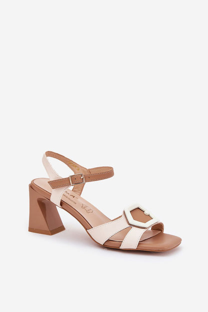 Sandały Model DA MR38-570 Beige - Step in style 