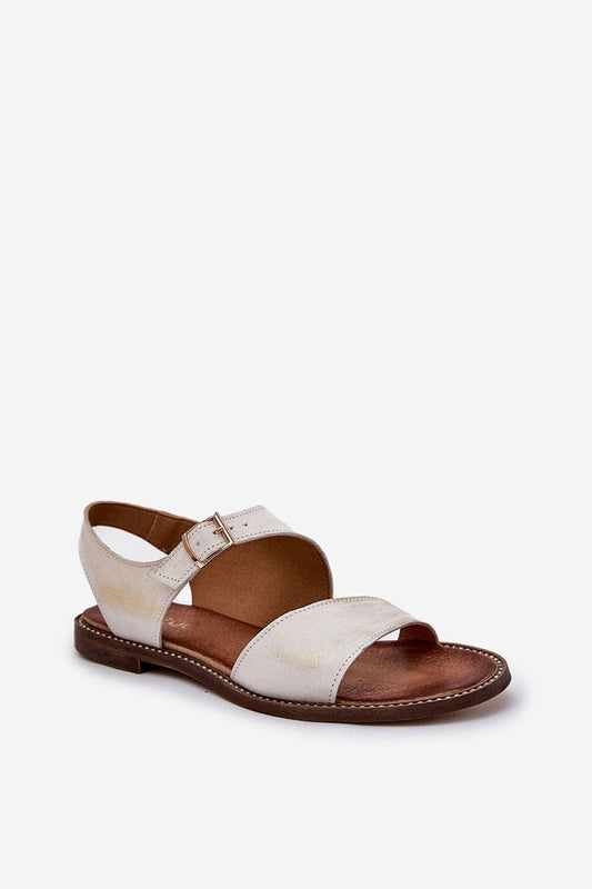  Sandały Model Zazoo 3014 Złoty Przecierany - Step in style 