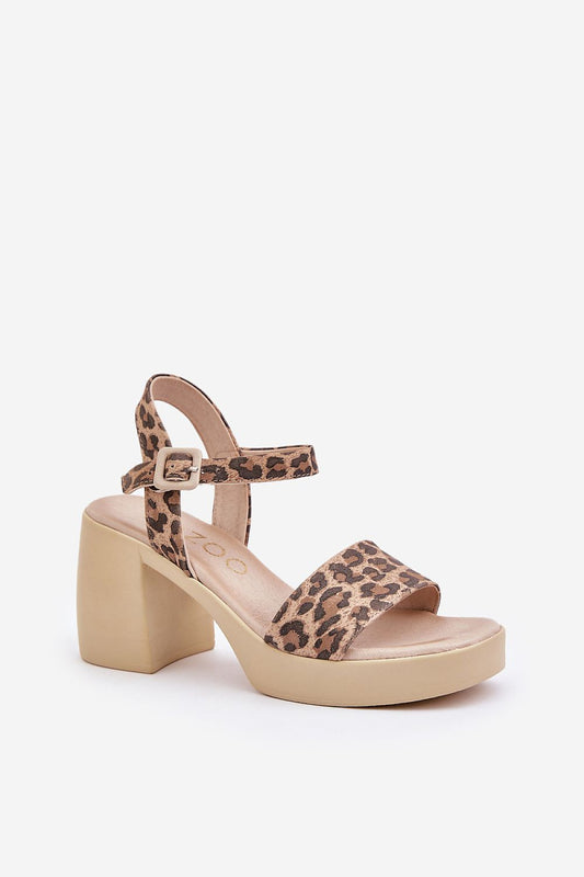  Sandały Model Zazoo 40386 Panterka Brown/Beige - Step in style 