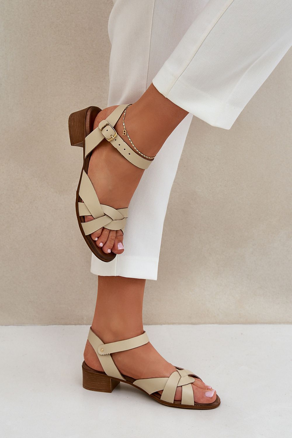  Sandały Model Zazoo 40372 Light Beige - Step in style 