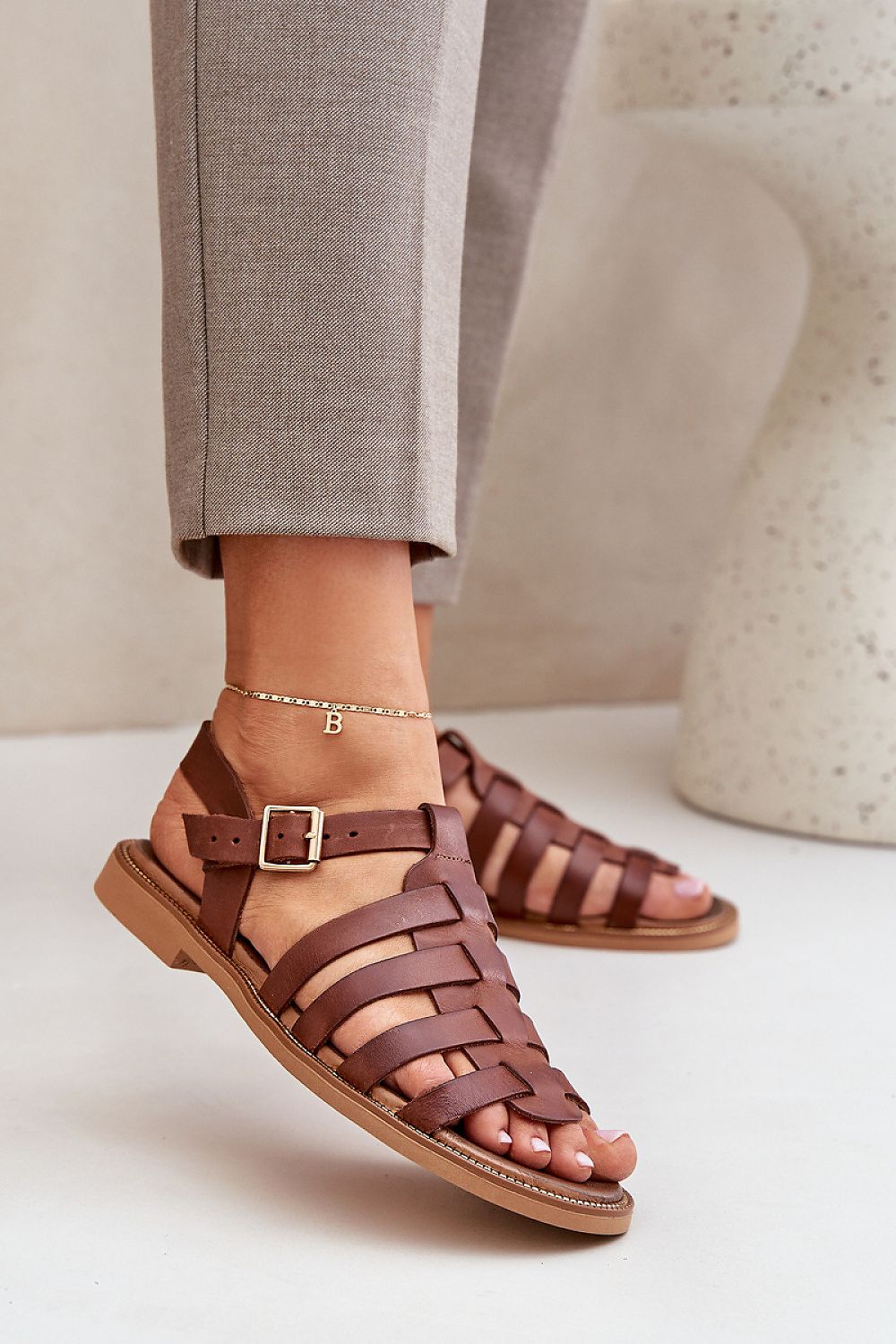  Sandały Model Zazoo 3686 Brown - Step in style 