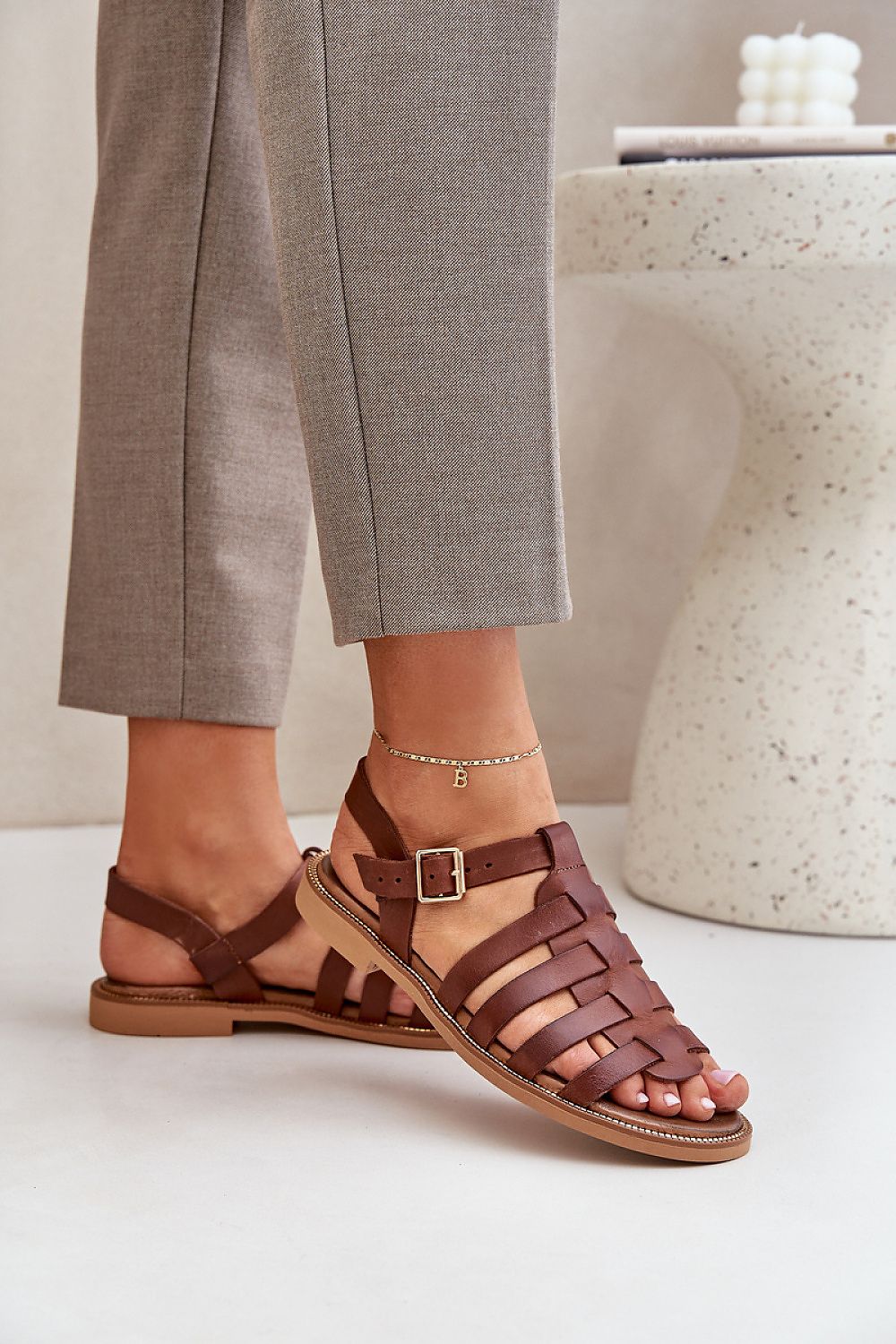  Sandały Model Zazoo 3686 Brown - Step in style 
