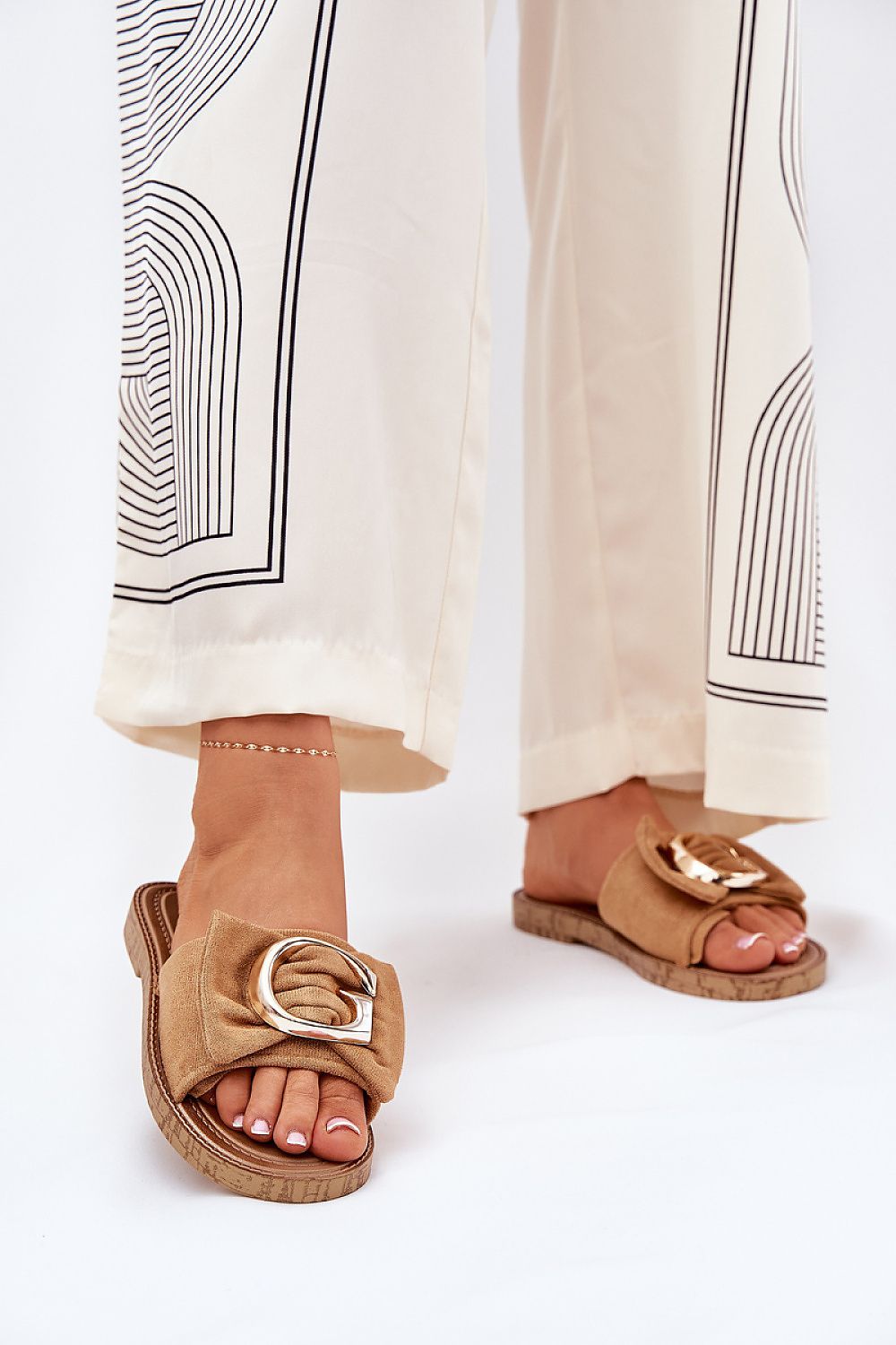  Sandał Klapki Model Nellodra M578 Camel - Step in style 