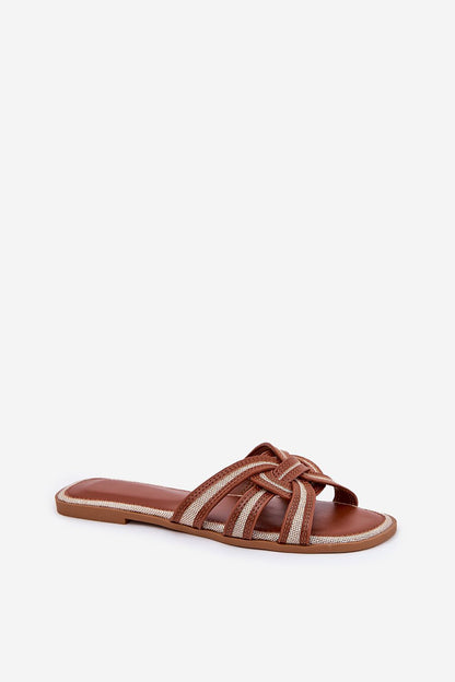  Sandał Klapki Model Acimine 0739-CLA-1 Brown - Step in style 