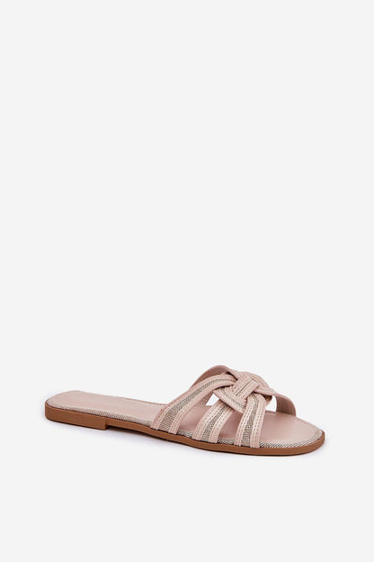  Sandał Klapki Model Acimine 0739-CLA-1 Beige - Step in style 