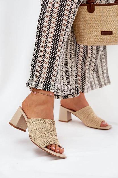  Sandał Klapki Model Ciariloria FY35-6 Beige - Step in style 