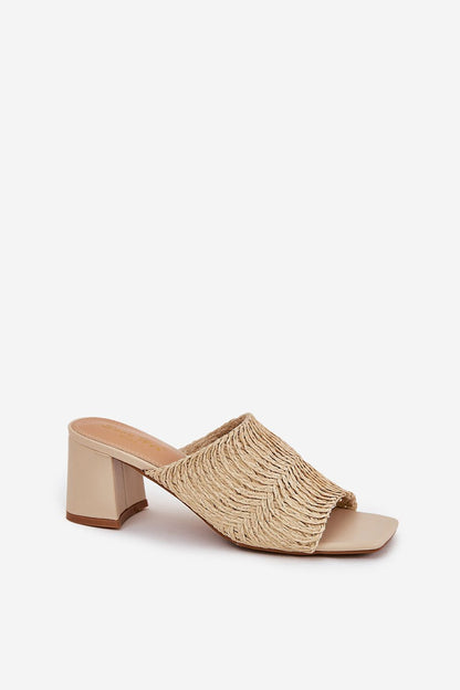  Sandał Klapki Model Ciariloria FY35-6 Beige - Step in style 
