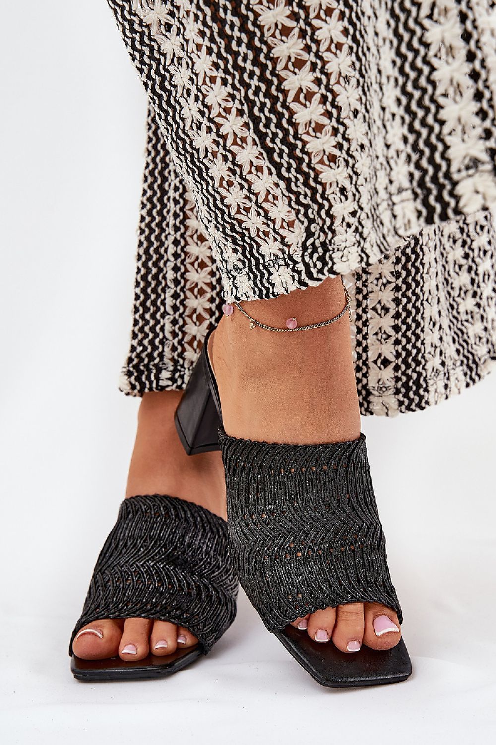 Sandał Klapki Model Ciariloria FY35-6 Black - Step in style 