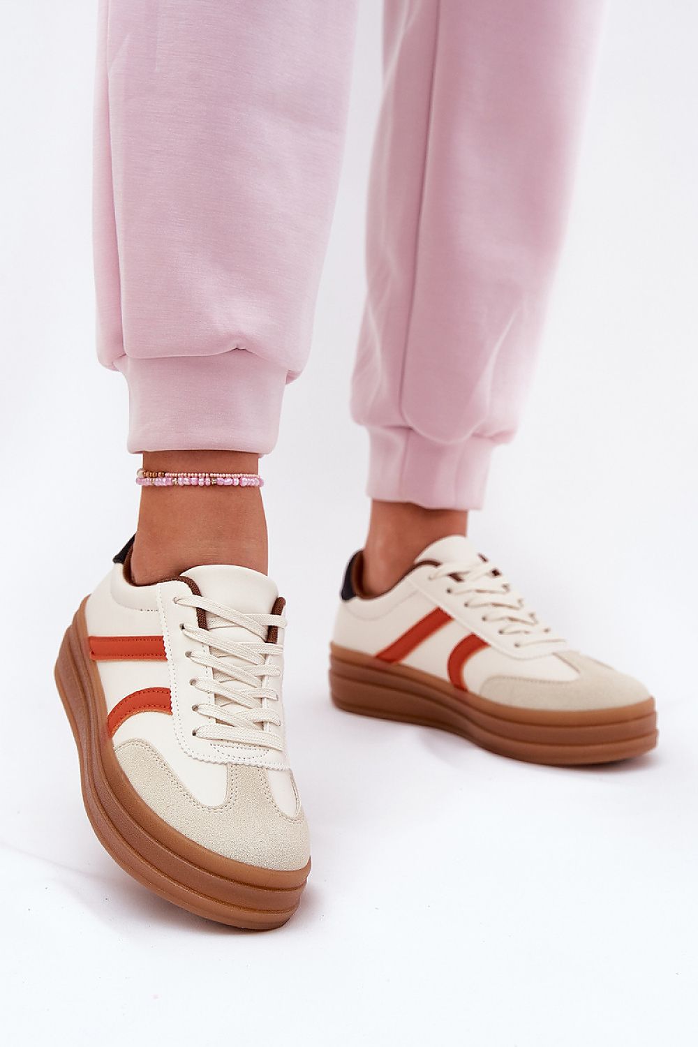   Buty Sportowe Model Tolianna 25SP26-9087 Beige - Step in style 