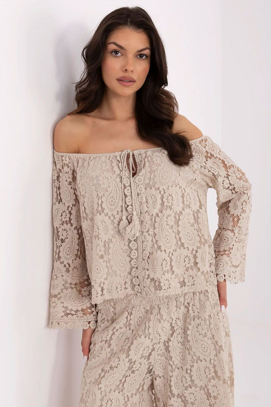   Bluzka Model MI-BZ-88500.79 Beige - Italy Moda 
