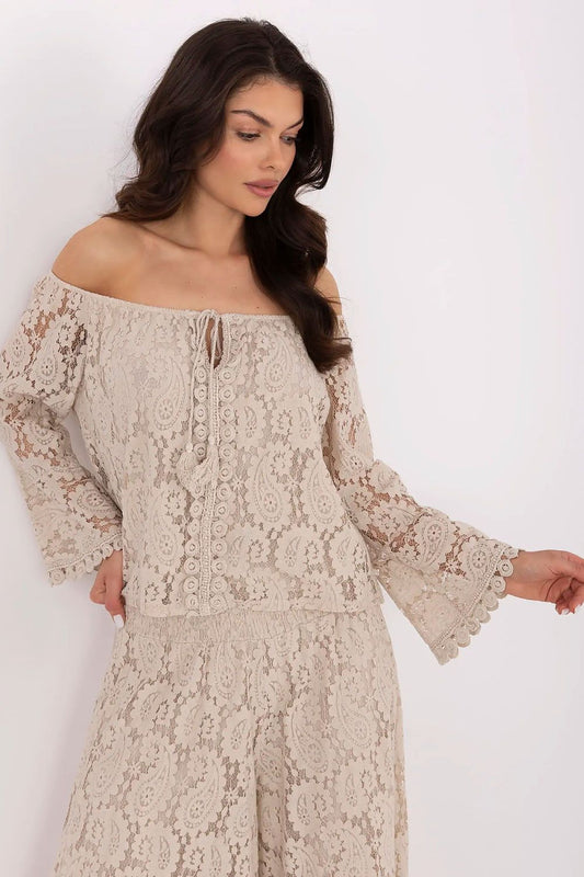   Bluzka Model MI-BZ-88500.79 Beige - Italy Moda 