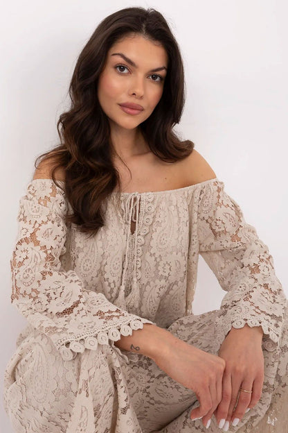   Bluzka Model MI-BZ-88500.79 Beige - Italy Moda 