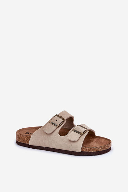  Sandał Klapki Model Big Star RR274A391 Beige - Step in style 