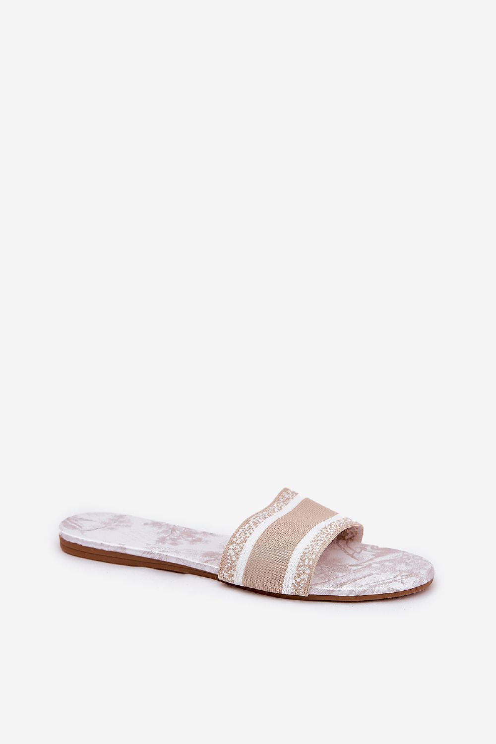  Sandał Klapki Model Leysi N75-13 Beige - Step in style 