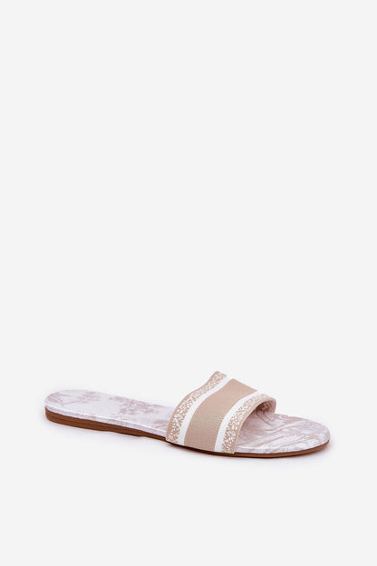  Sandał Klapki Model Leysi N75-13 Beige - Step in style 