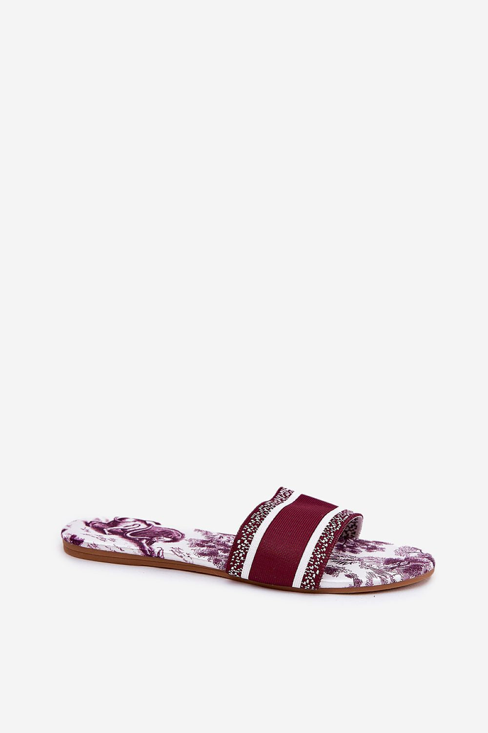  Sandał Klapki Model Leysi N75-13 Bordo - Step in style 