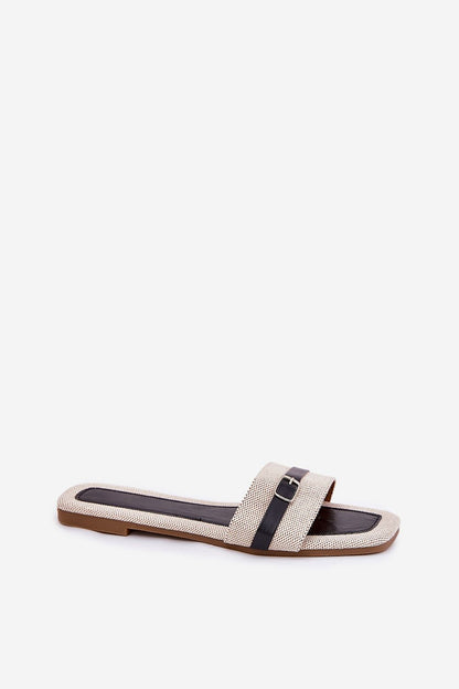  Sandał Klapki Model Zilina N75-60 Beige/Black - Step in style 
