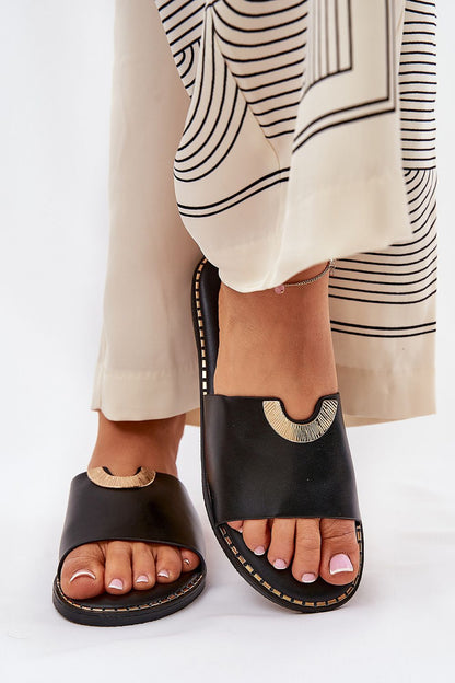  Sandał Klapki Model Mevith HXD-25 Black - Step in style 