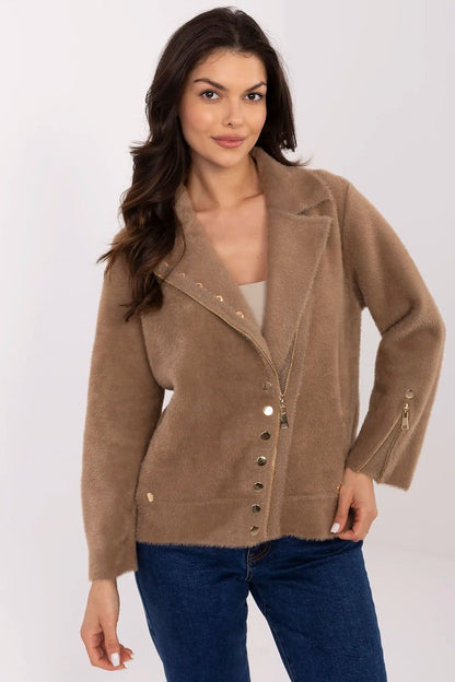   Kurtka Damska Model MBM-KR-L176.87 Dark Beige - MBM 