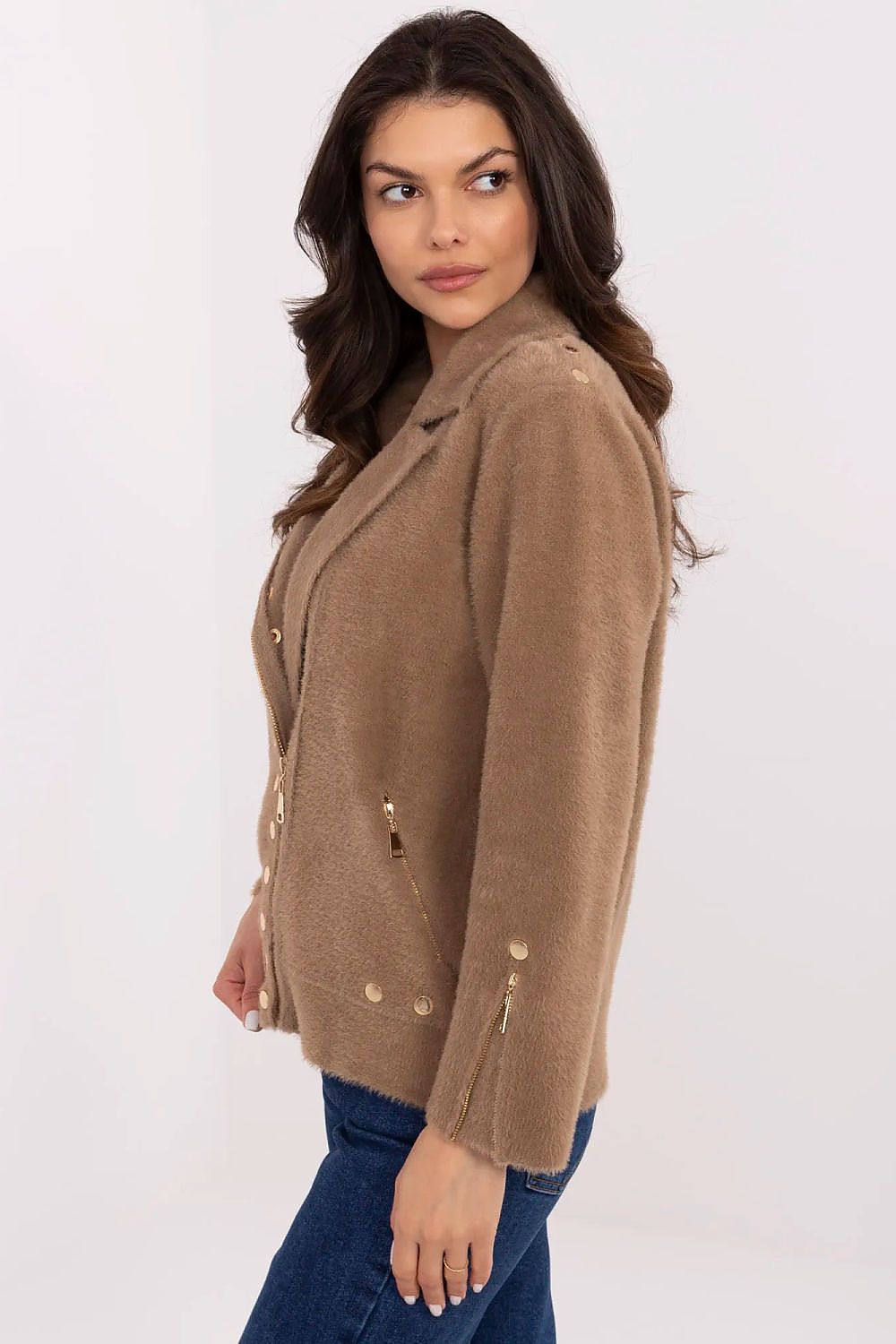   Kurtka Damska Model MBM-KR-L176.87 Dark Beige - MBM 