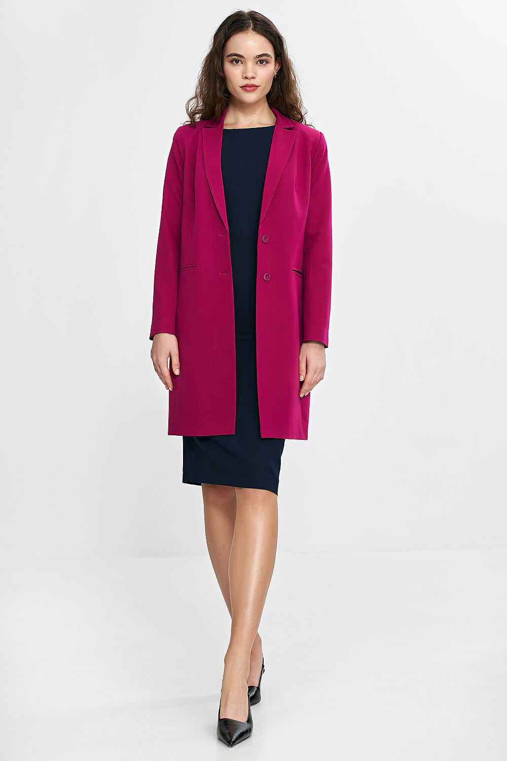   Marynarka płaszczyk Z81 Fuksja - Nife 
