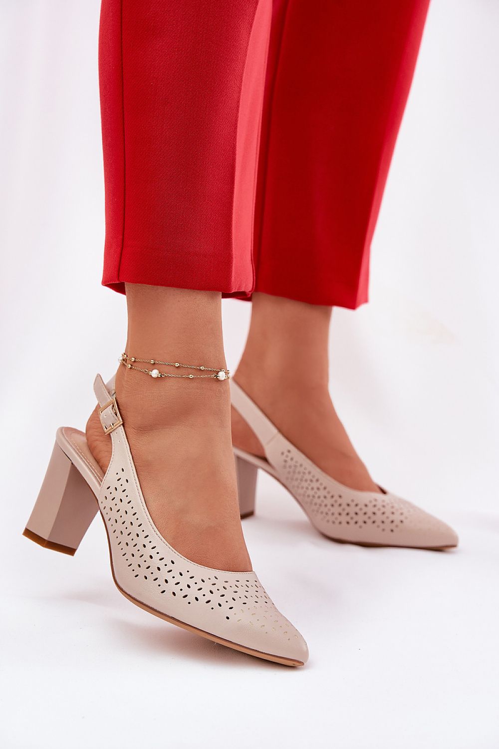  Sandały Modelu Sergio Leone SK163 Beige - Step in style 