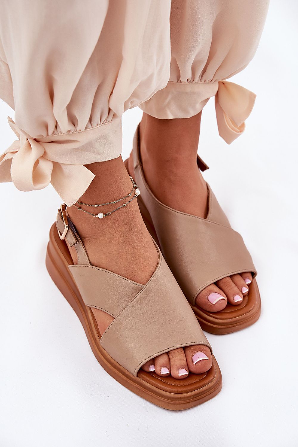  Sandały Model Quilara ASA266-9 Beige - Step in style 