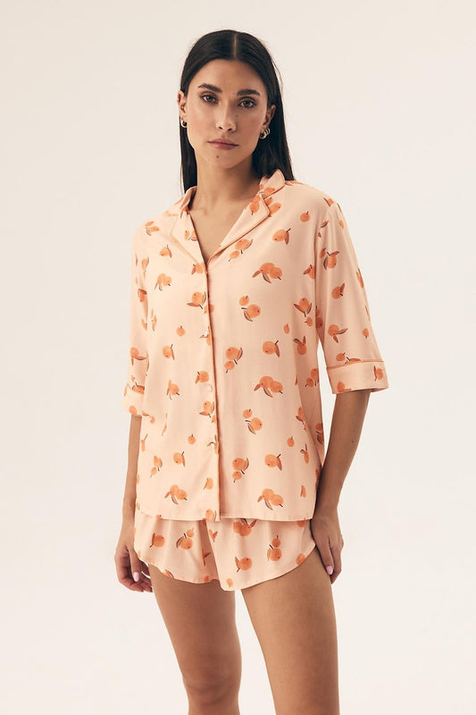  Piżama Damska Model Naranja 42686 Brzoskwinia - Henderson 