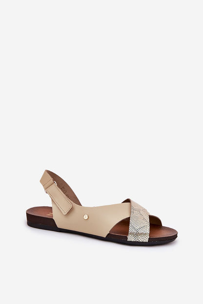  Sandały Model Zazoo 40141 Beige/Gold - Step in style 