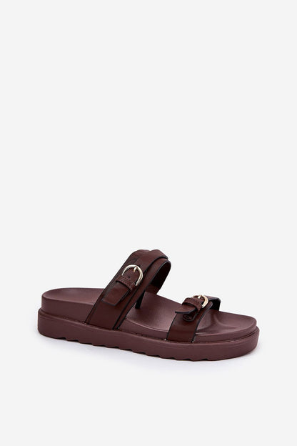  Sandał Klapki Model Wernone TL8-175 Brown - Step in style 