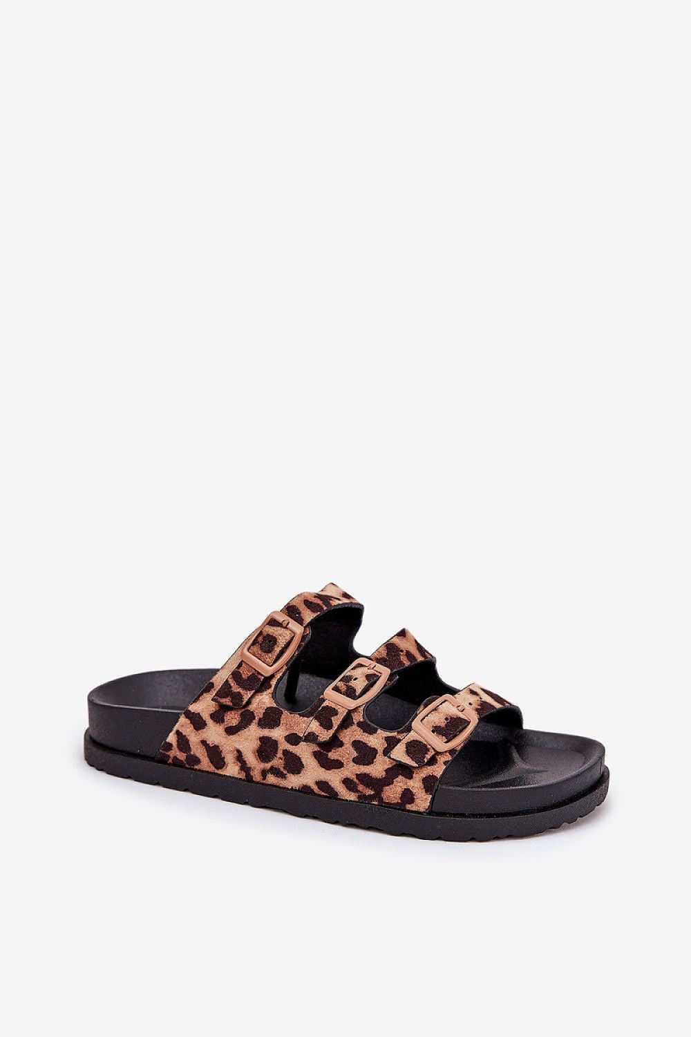  Sandał Klapki Model Uliri 3770 Panterka Brown - Step in style 