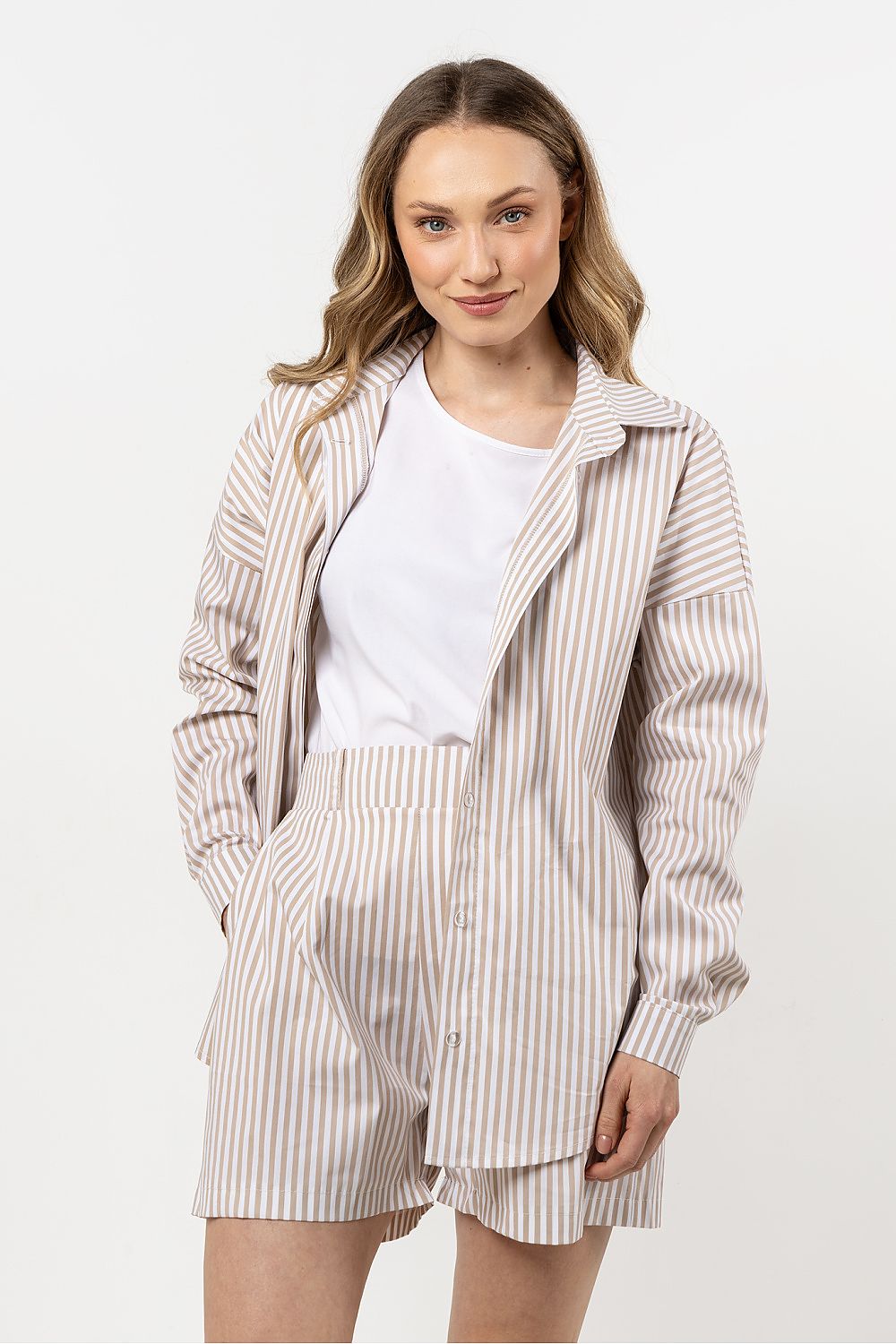   Koszula Damska Model A720 Beige - awama 